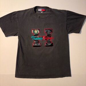 Vtg Tommy Hilfiger Embroidered Logo 90’s USA Single Stitch Faded Tshirt Sz M
